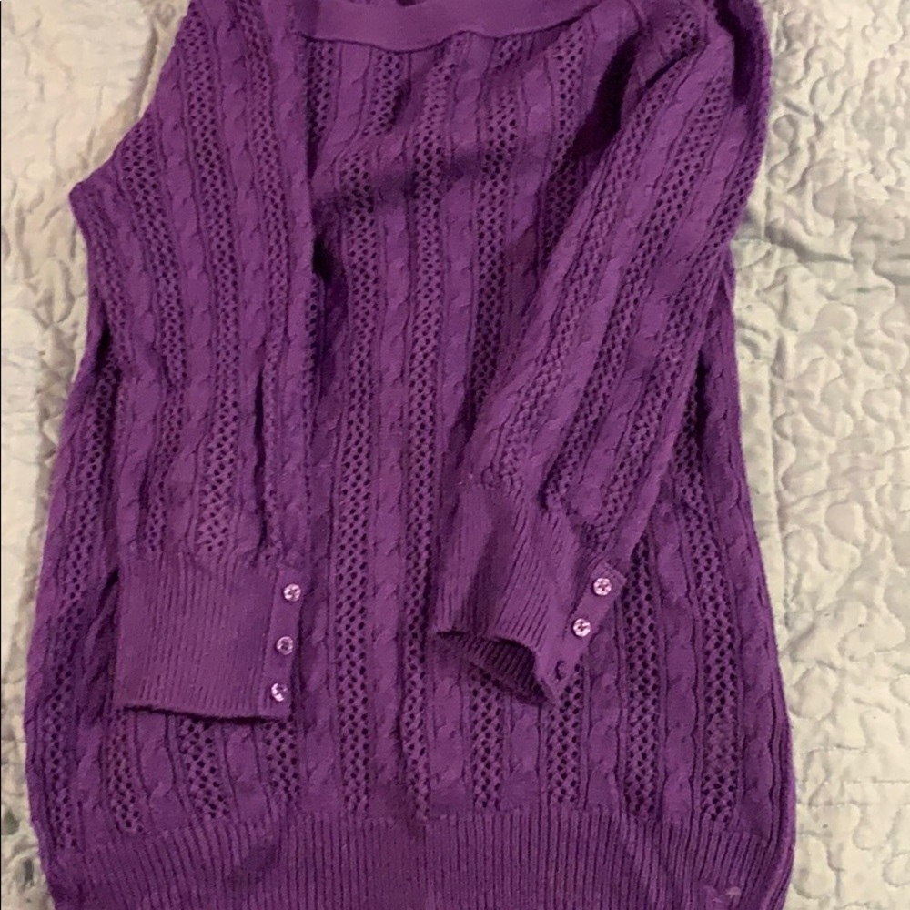 Cable knit scoop neck